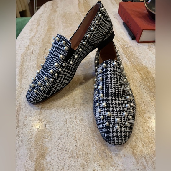 J.CREW PEARL-STUDDED LOAFERS IN GLEN PLAID - Picture 4 of 9